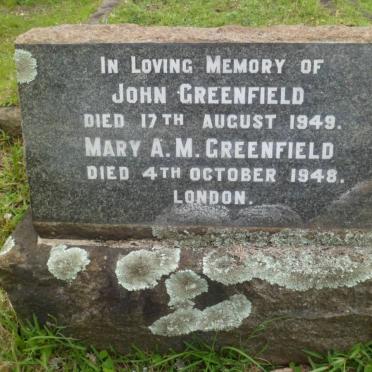 GREENFIELD John -1949 &amp; Mary A.M. -1948