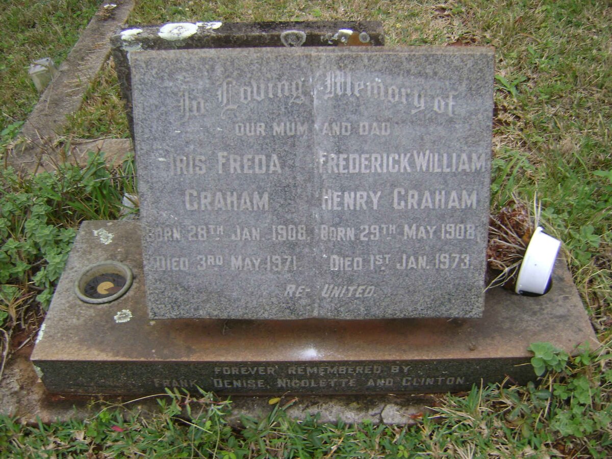 GRAHAM Frederick William Henry 1908-1973 &amp; Iris Freda 1908-1971