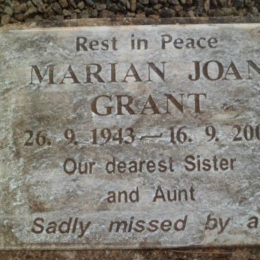 GRANT Marian Joan 1943-2001