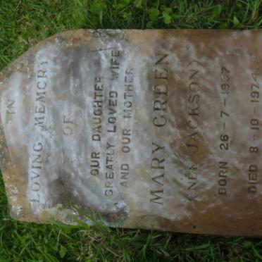 GREEN Mary nee JACKSON 1937-1974
