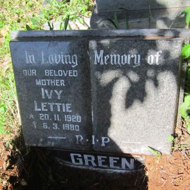 GREEN Ivy Lettie 1920-1980