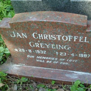 GREYLING Jan Christoffel 1932-1987
