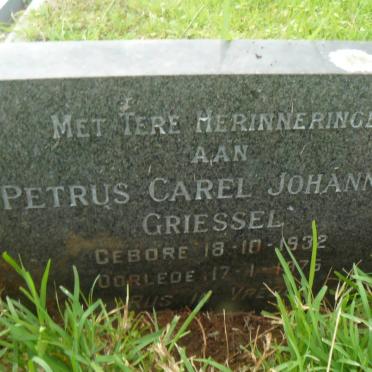 GRIESSEL Petrus Carel Johannes 1932-1976
