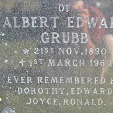 GRUBB Albert Edward 1890-1960