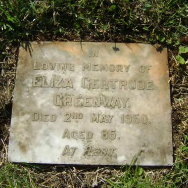 GREENWAY Eliza Gertrude -1950