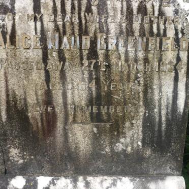 GREENFIELD Alice Maud -1934