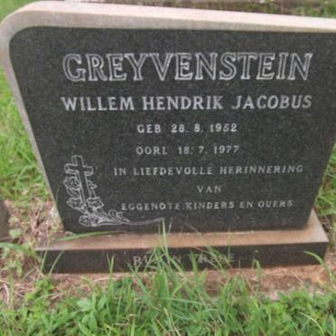 GREYVENSTEIN Willem Hendrik Jacobus 1952-1977