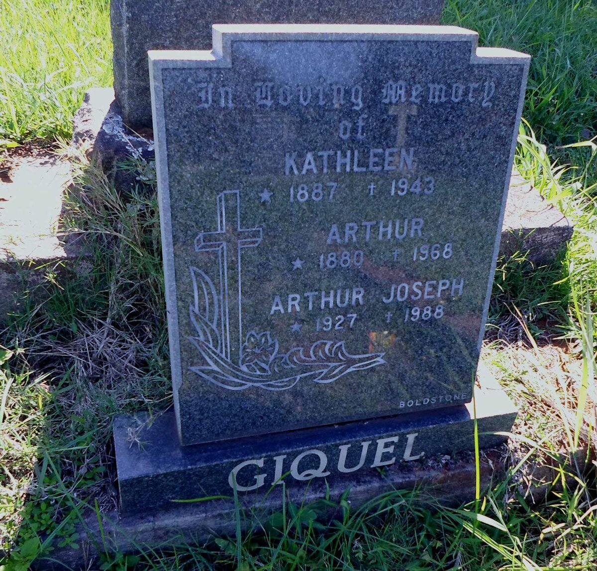 GIQUEL Arthur 1880-1968 :: GIQUEL Kathleen 1887-1943 :: GIQUEL Arthur Joseph 1927-1988