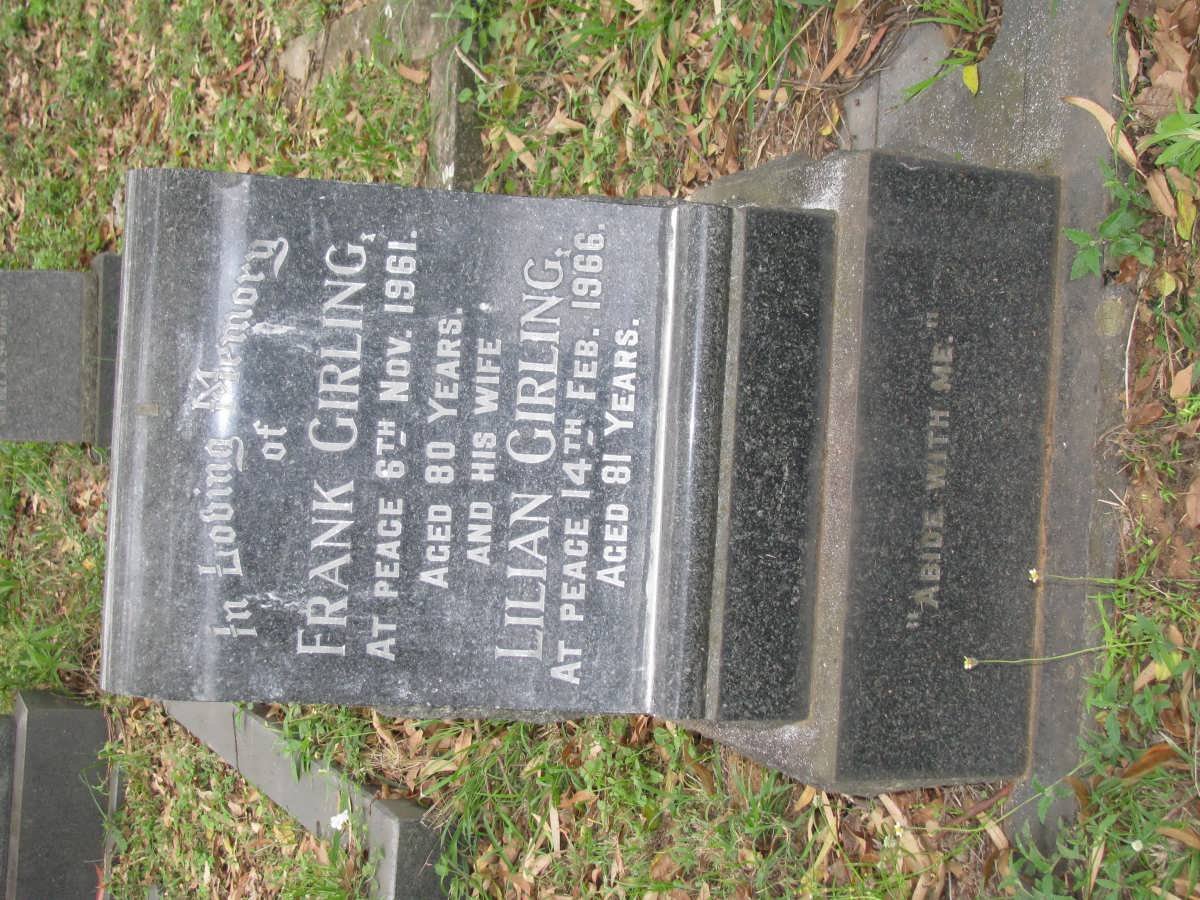 GIRLING Frank -1961 &amp; Lilian -1966