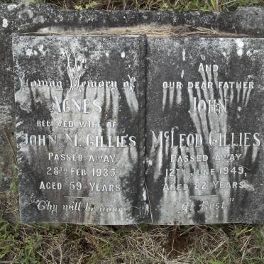 GILLIES John McLeod -1949 &amp; Agnes -1935