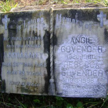 GOVENDER Rebecca 1913-1996 :: Kandasamy -1968 :: GOVENDER Angie 1928-1980