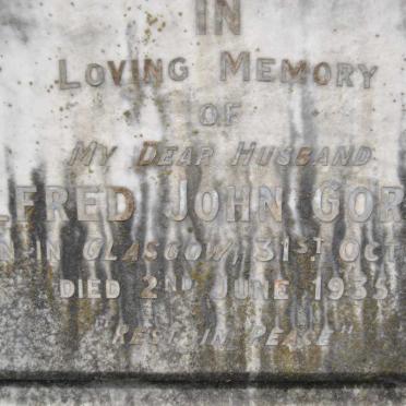 GORDON Alfred John 1859-1935