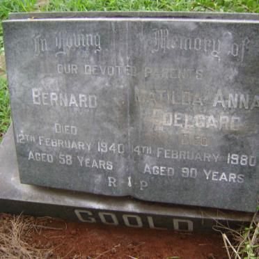 GOOLD Bernard -1940 &amp; Matilda Anna Edelgard -1980