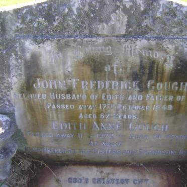 GOUGH John Frederick -1949 &amp; Edith Anne -1972 :: GOUGH John Frederick -1959