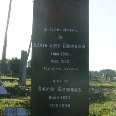 GOWANS David 1873-1948 &amp; Mary Fyfe Johnston 1877-1953 :: GOWANS David Eric 1906-1933 :: GOWANS Ronald 1912-1994