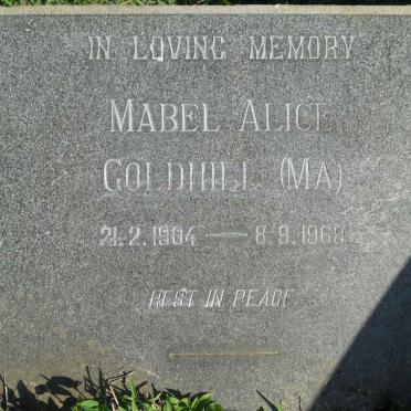 GOLDHILL Mabel Alice 1904-1969