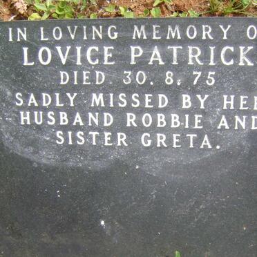 GOODE Elizabeth nee HAIR -1947 :: PATRICK Robert 1898-1994 &amp; Lovice -1975