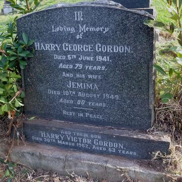 GORDON Harry George -1941 &amp; Jemima -1949 :: GORDON Harry Victor -1962