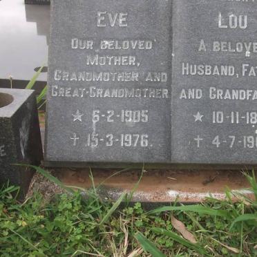 GERICKE Lou 1899-1968 &amp; Eve 1905-1976