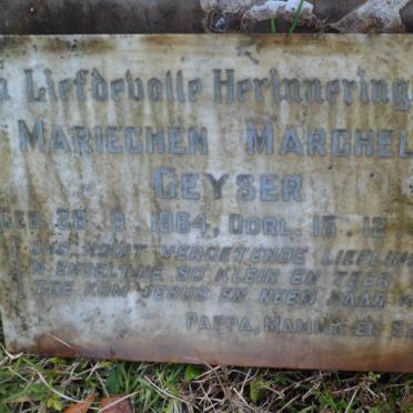 GEYSER Mariechen Marchelle 1964-1964