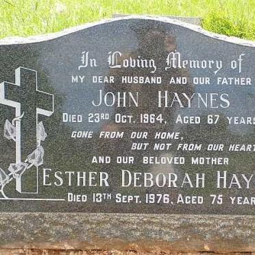 HAYNES John -1964 &amp; Ester Deborah -1976