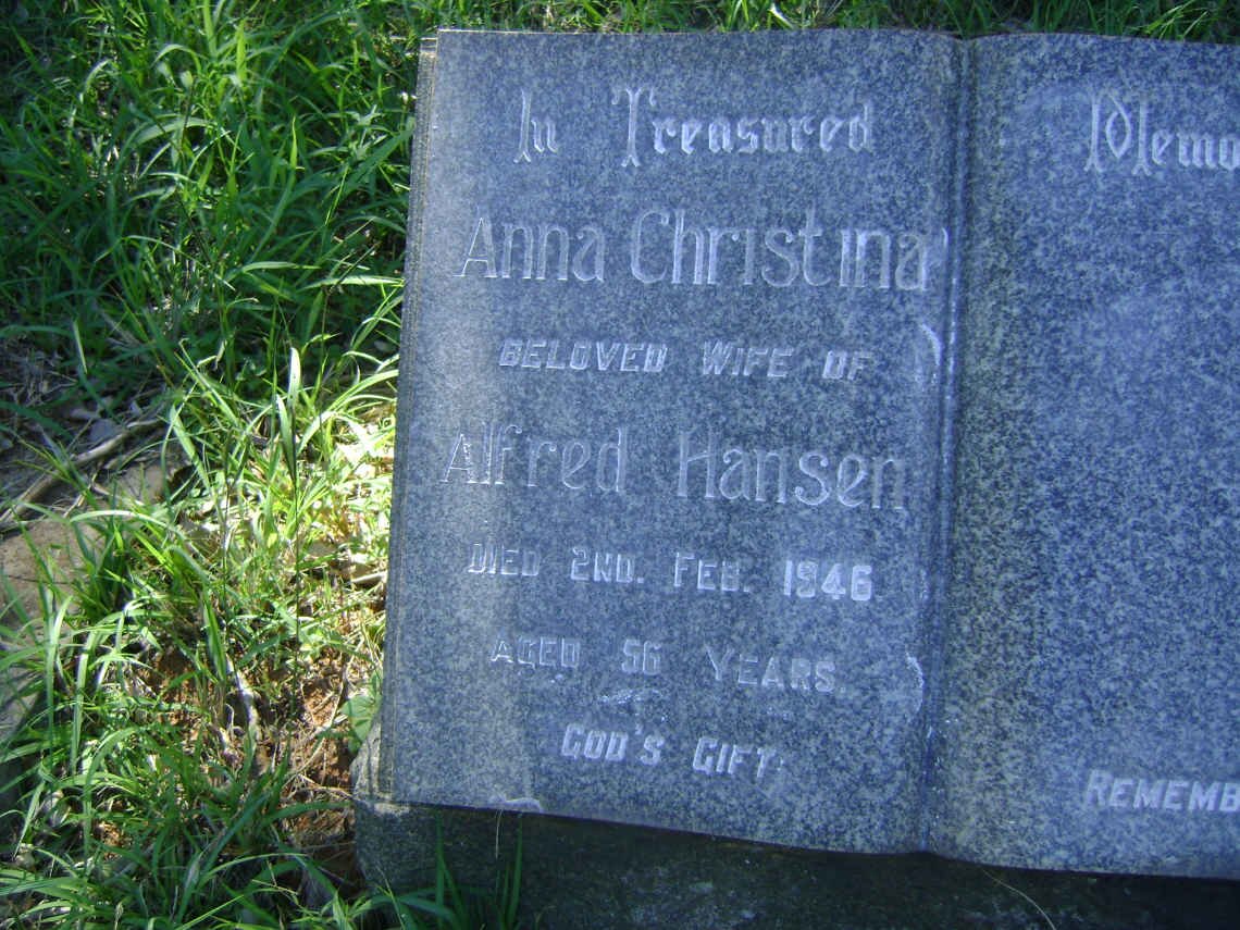 HANSEN Anna Christina -1946