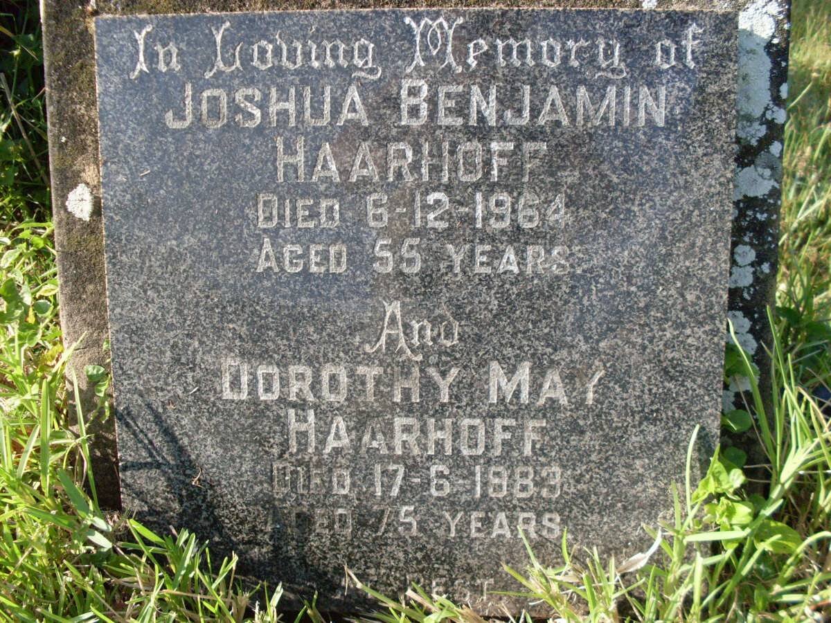 HAARHOFF Joshua Benjamin -1964 &amp; Dorothy May -1983