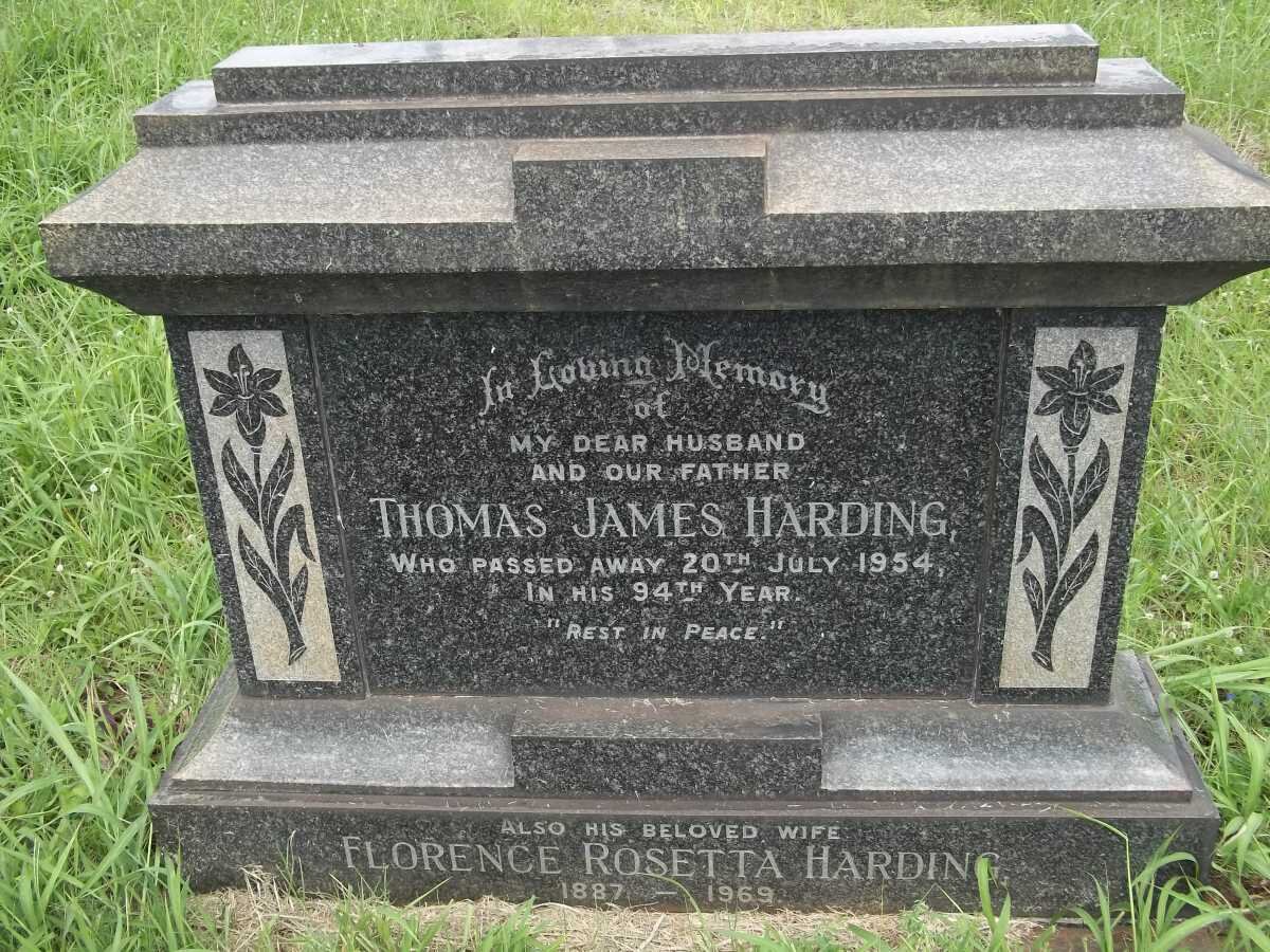 HARDING Thomas James -1954 &amp; Florence Rosetta 1887-1969