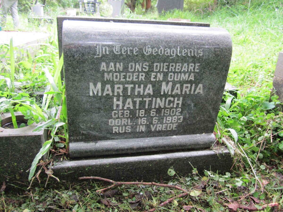HATTINGH Martha Maria 1902-1983
