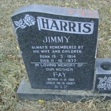 HARRIS Jimmy 1914-1977 &amp; Fay 1911-1997