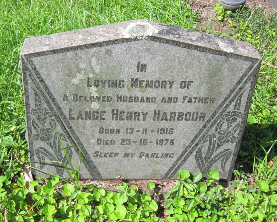 HARBOUR Lance Henry 1916-1975