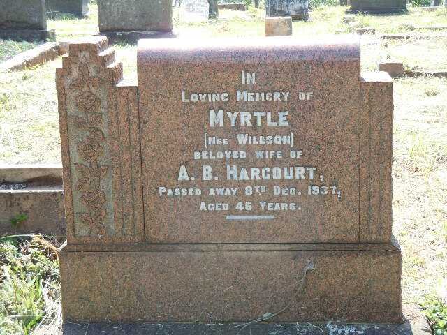 HARCOURT Myrtle nee WILLSON -1937