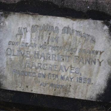 HARGREAVES Olive Harriet Fanny -1956