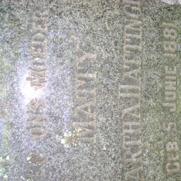 HATTINGH Martha 1881-1957