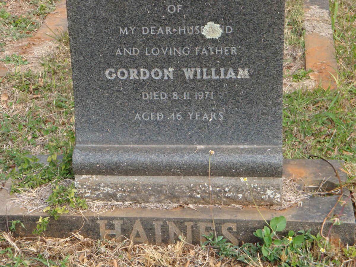 HAINES Gordon William -1971