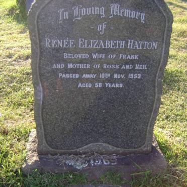 HATTON Frank William -1988 &amp; Renee Elizabeth -1953