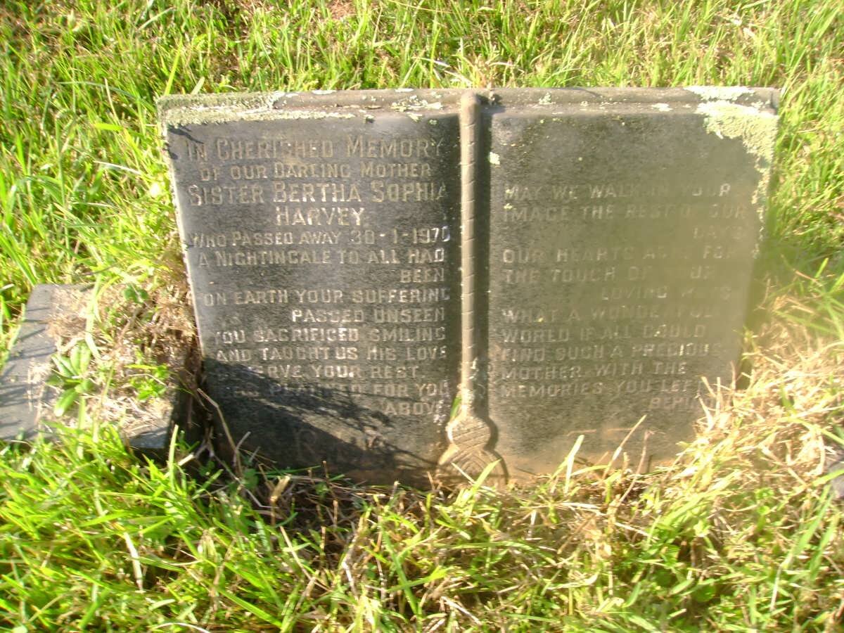 HARVEY Bertha Sophia -1970