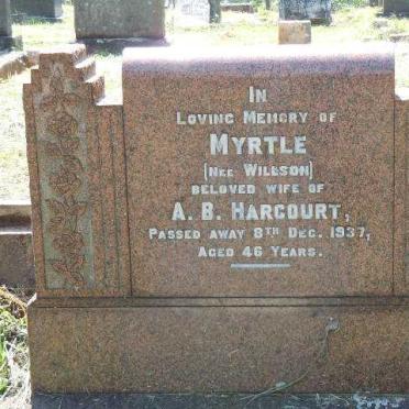 HARCOURT Myrtle nee WILLSON -1937