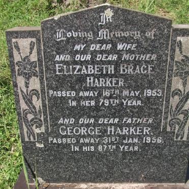 HARKER George -1956 &amp; Elizabeth Brace -1953