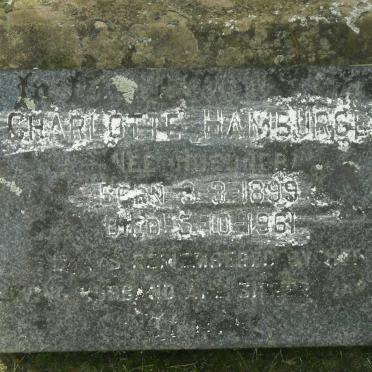 HAMBURGER Charlotte nee HUSUNER 1899-1961