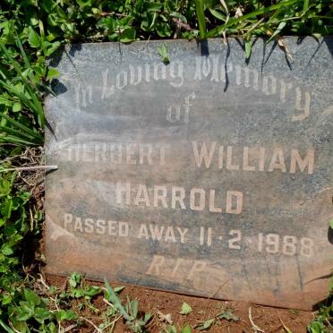 HARROLD Herbert William -1988