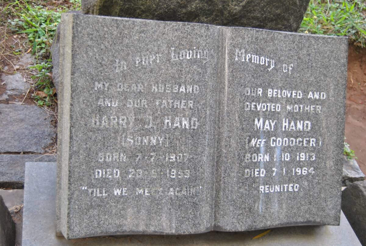 HAND Harry J. 1907-1959 &amp; May GOODCER 1913-1964