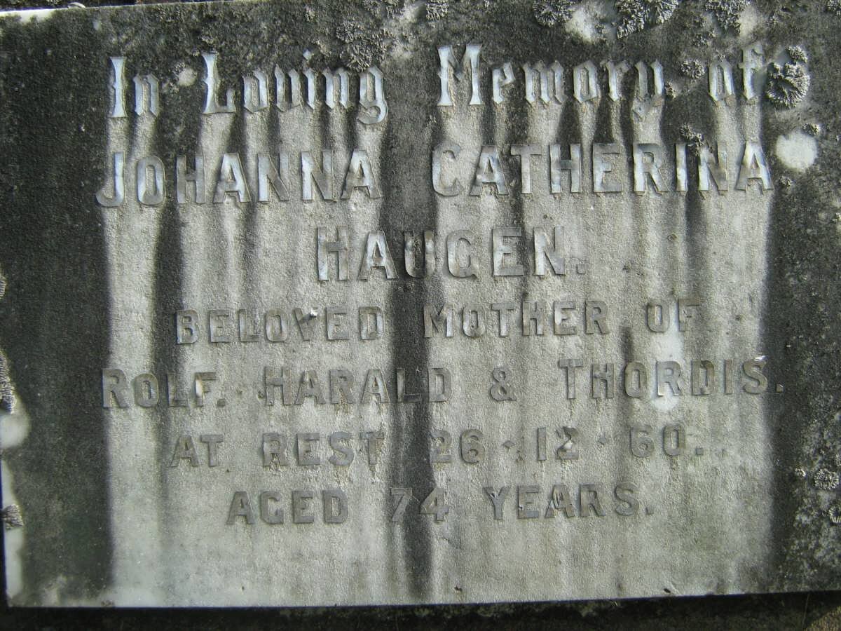 HAUGEN Johanna Catherina -1960