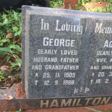 HAMILTON George 1909-1988 &amp; Agnes 1915-1990