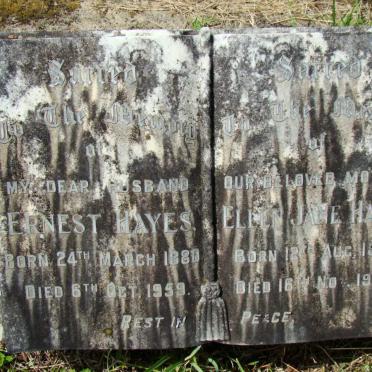 HAYES Ernest 1880-1959 &amp; Ellen Jane 1885-1969