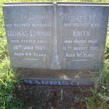 HARRISON Thomas Edward -1953 &amp; Edith -1983