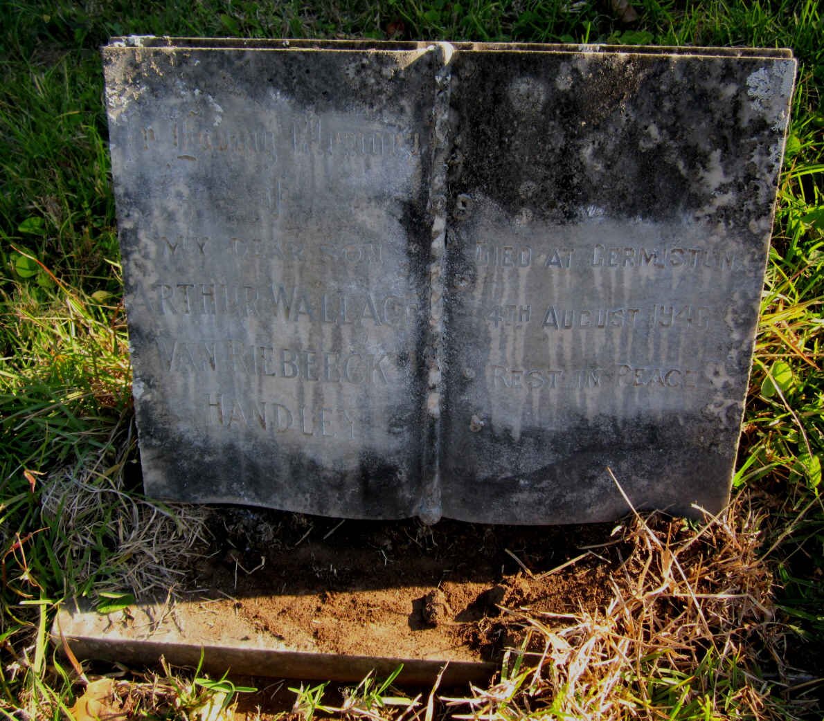 HANDLEY Arthur Wallace Van Riebeeck -1949