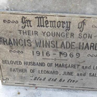 HARDING Francis Winslade 1916-1969