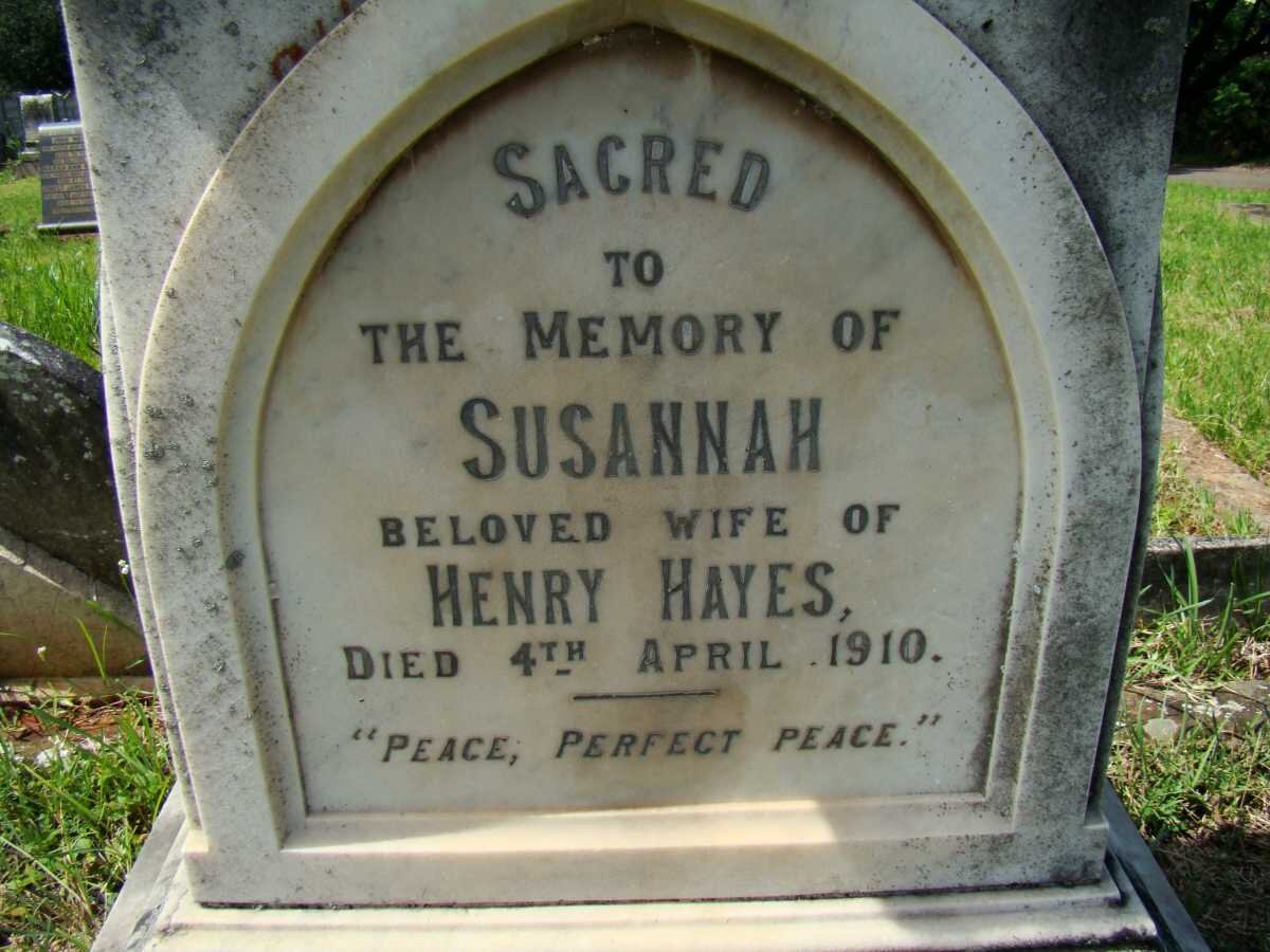 HAYES Susannah -1910