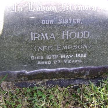 HODD Irma nee EMPSON -1932